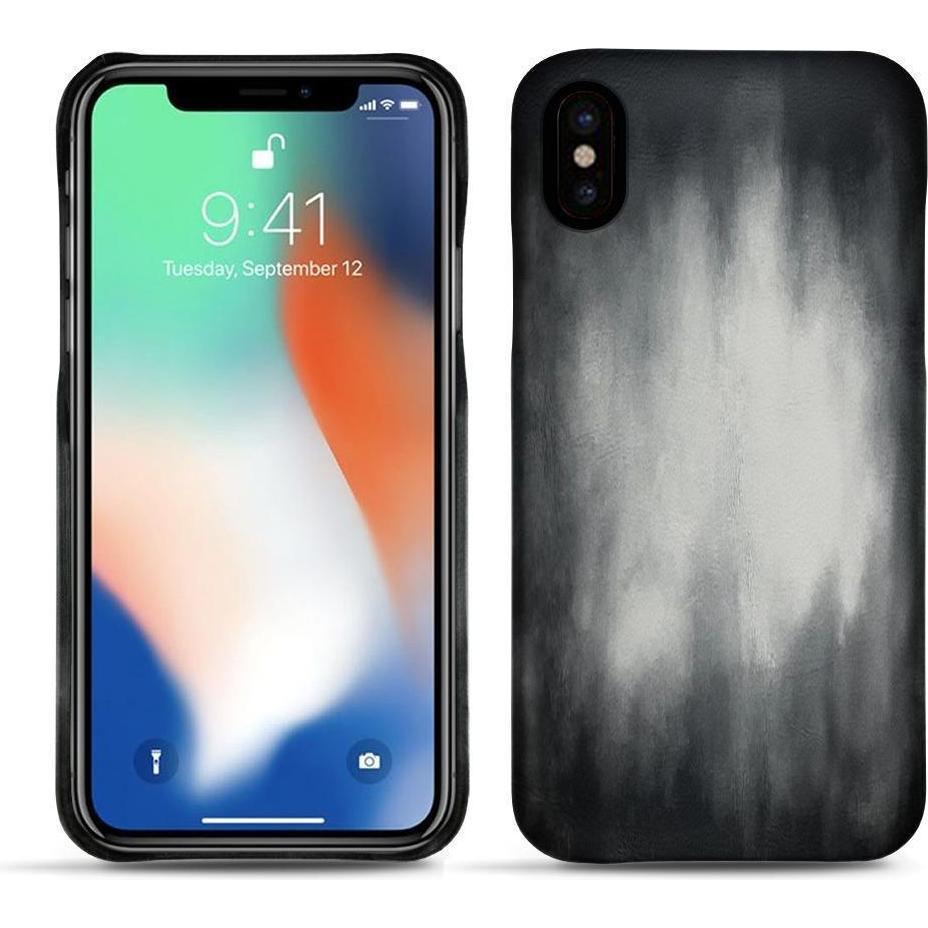 Bild von Noreve Lederschutzhülle (Apple iPhone XS Max), Smartphone Hülle, Grau