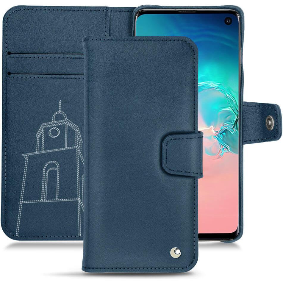 Bild von Noreve Lederschutzhülle Wallet (Samsung Galaxy S10e), Smartphone Hülle, Blau