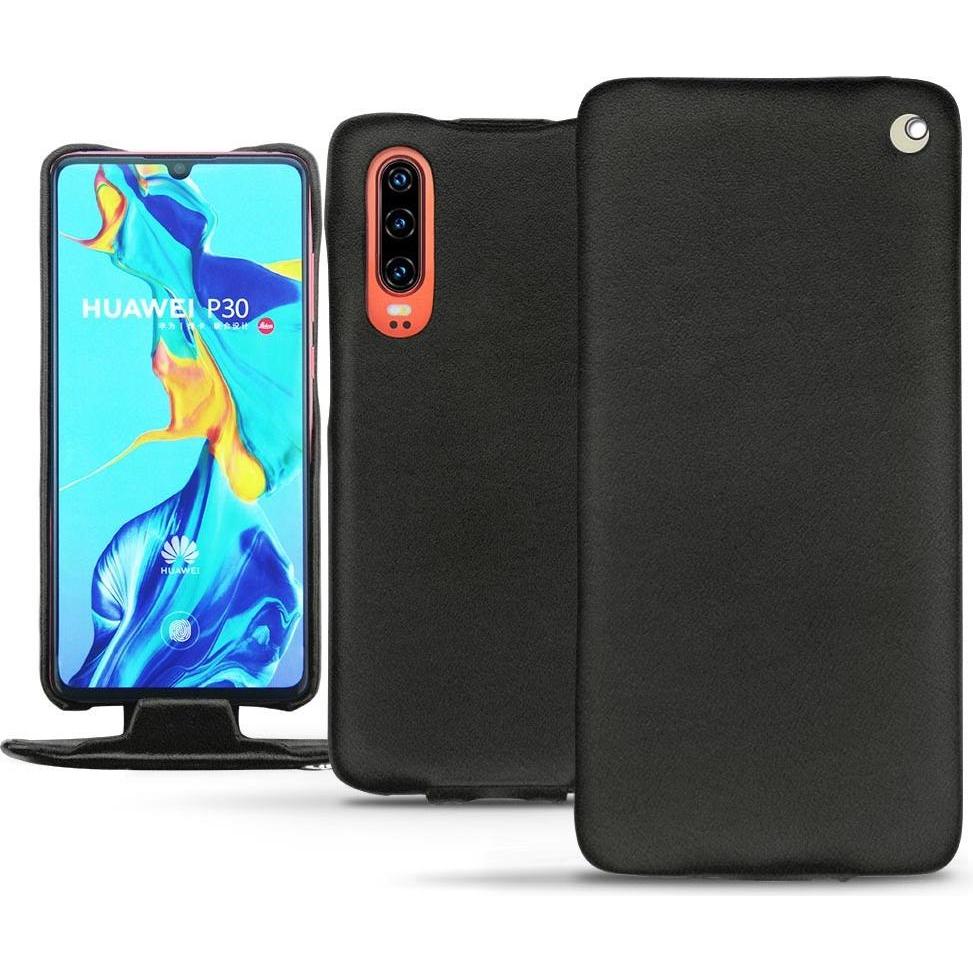 Bild von Noreve Lederschutzhülle vertikal (Huawei P30), Smartphone Hülle, Schwarz