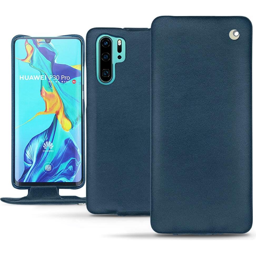 Bild von Noreve Lederschutzhülle vertikal (Huawei P30 Pro), Smartphone Hülle, Blau