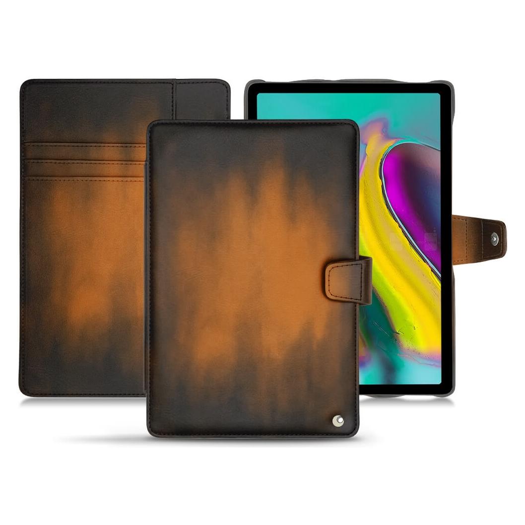 Bild von Noreve Lederschutzhülle Wallet (Galaxy Tab S5e), Tablet Hülle, Braun