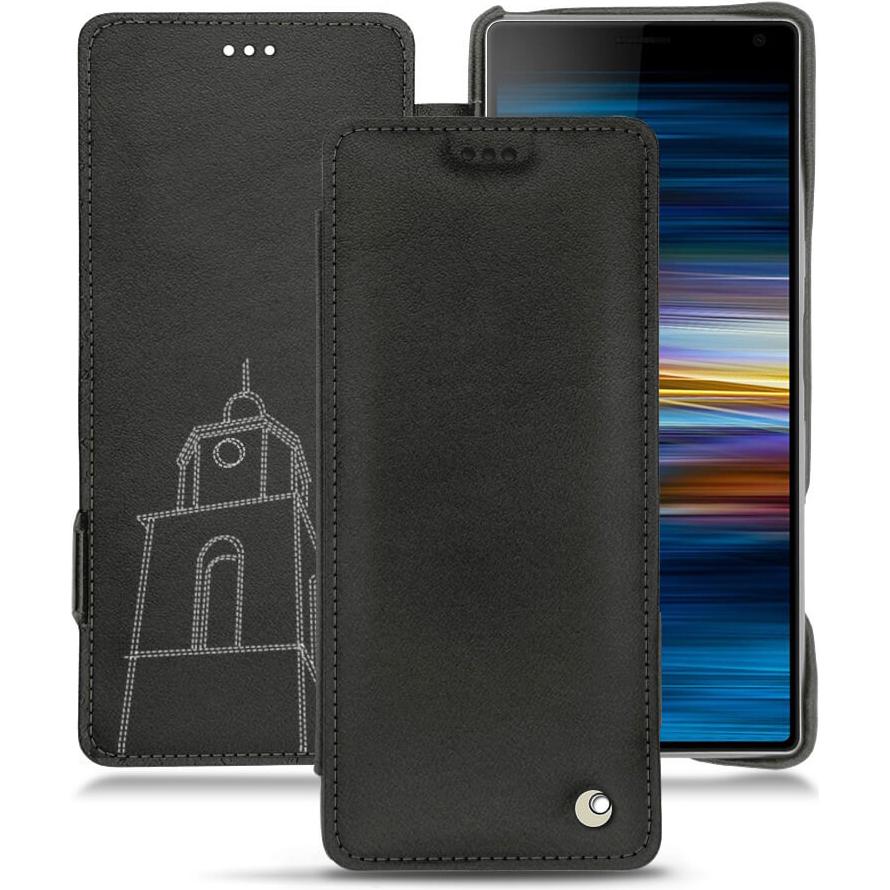 Bild von Noreve Lederschutzhülle horizontal (Sony Xperia 10 Plus), Smartphone Hülle, Schwarz