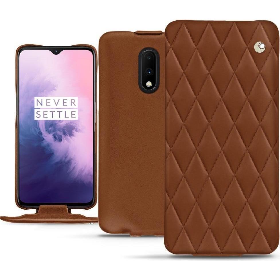 Bild von Noreve Lederschutzhülle vertikal (OnePlus 7), Smartphone Hülle, Braun