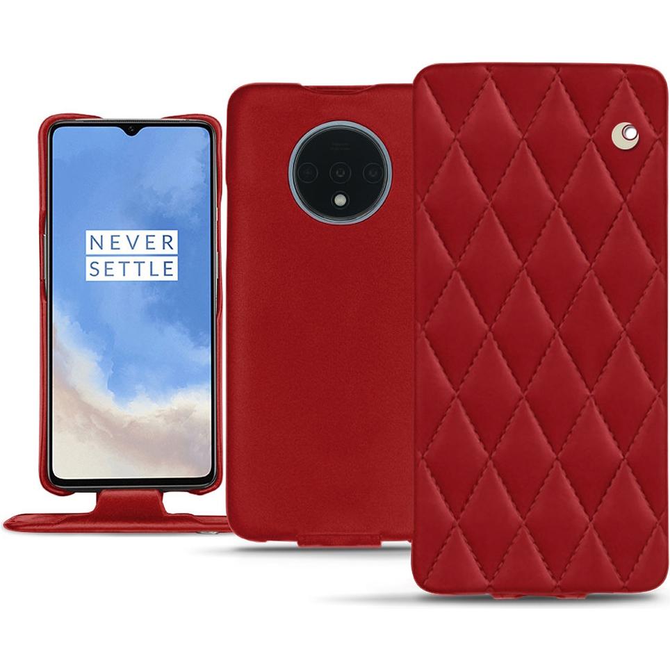 Bild von Noreve Lederschutzhülle vertikal (OnePlus 7T), Smartphone Hülle, Rot