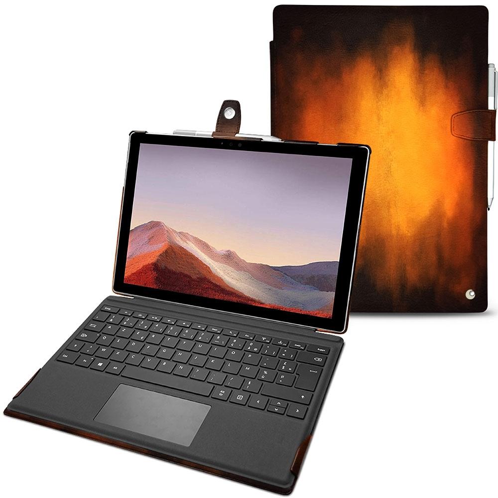 Bild von Noreve Lederschutzhülle (Microsoft Surface Pro 7), Tablet Hülle, Violett
