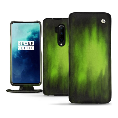 Bild von Noreve Lederschutzhülle vertikal für OnePlus 7T Pro – elegante Smartphone Hülle in Grün