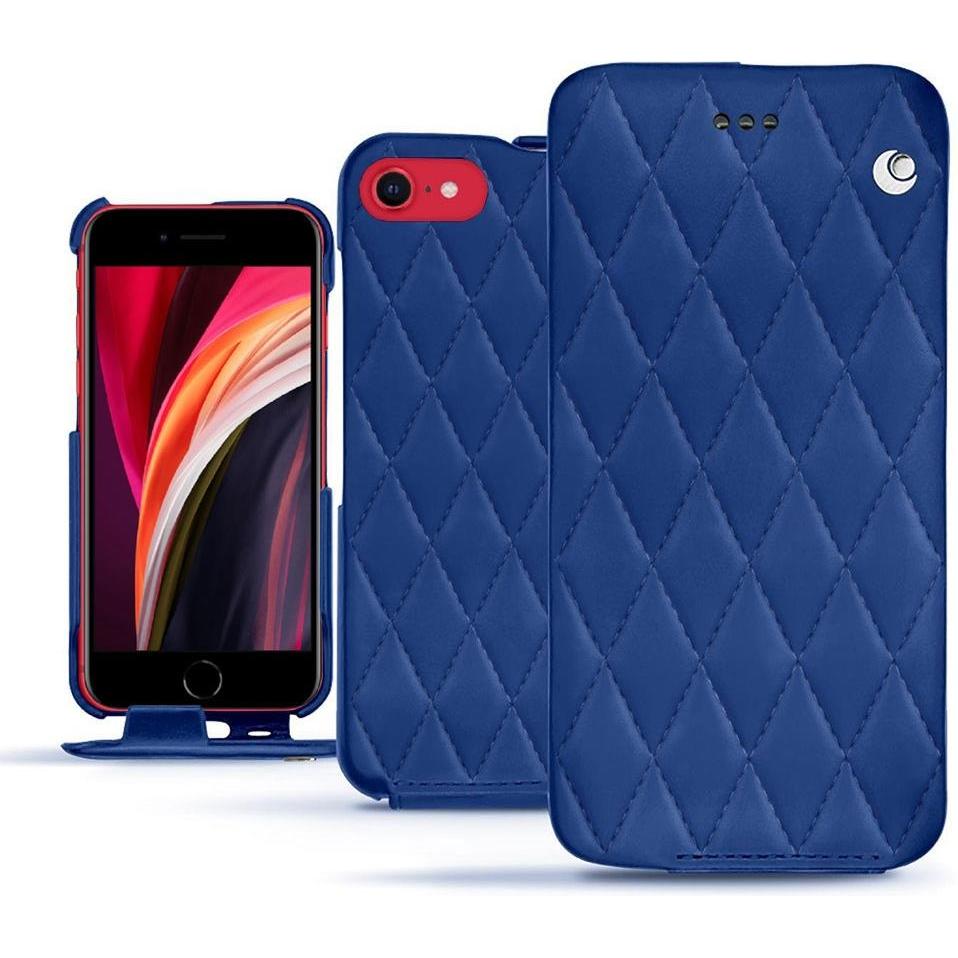 Bild von Noreve Lederschutzhülle vertikal (Apple iPhone SE (2nd Gen), Apple iPhone SE (3rd Gen)), Smartphone Hülle, Blau