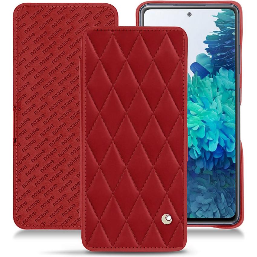 Bild von Noreve Lederschutzhülle horizontal (Samsung Galaxy S20 FE), Smartphone Hülle, Rot