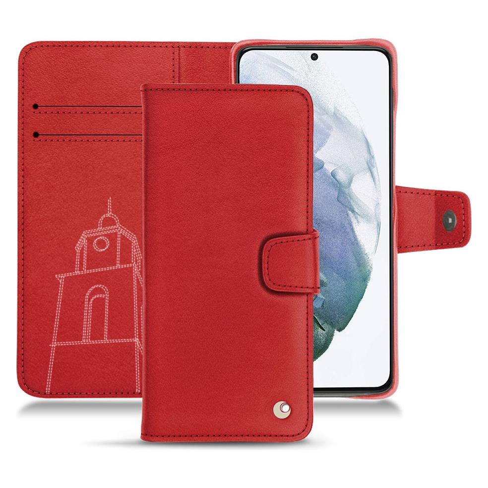 Bild von Noreve Lederschutzhülle Wallet (Samsung Galaxy S21+), Smartphone Hülle, Rot