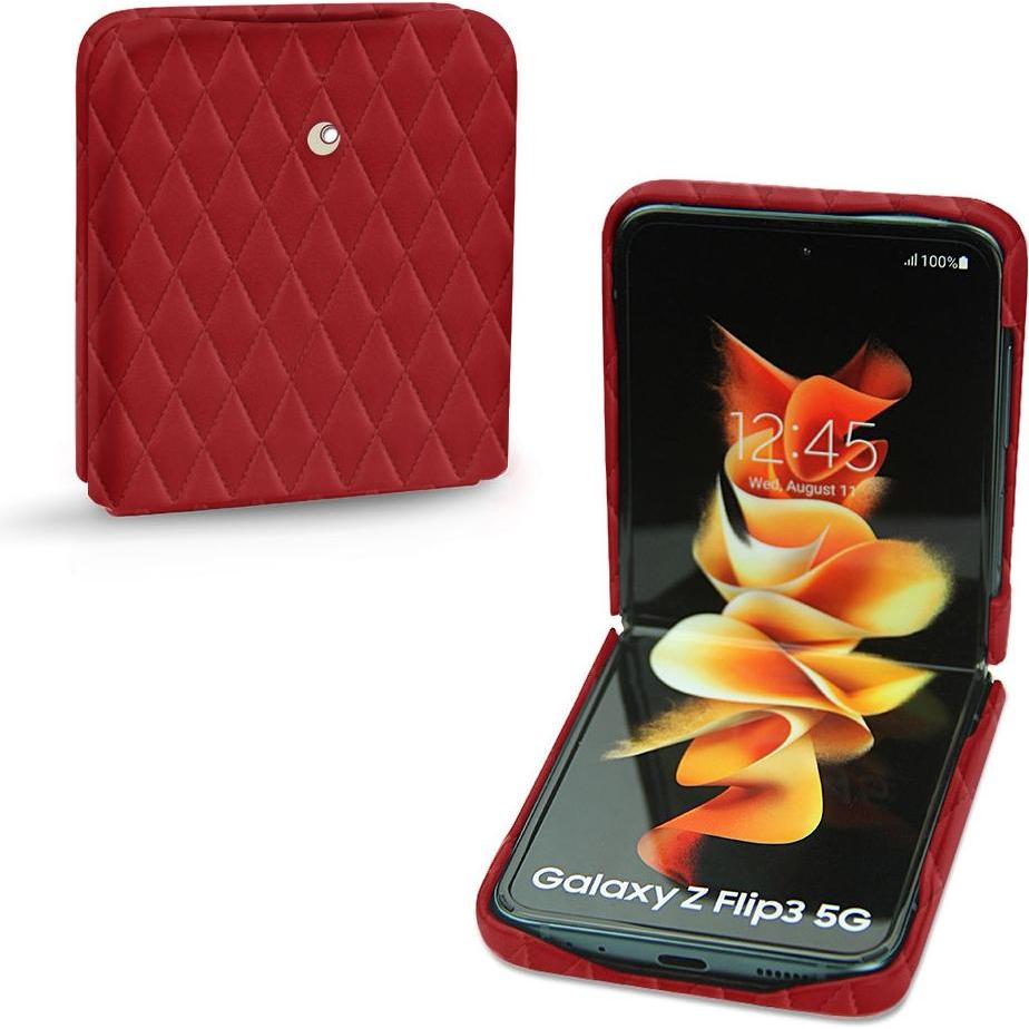 Bild von Noreve Lederschutzhülle (Samsung Galaxy Z Flip3), Smartphone Hülle, Rot