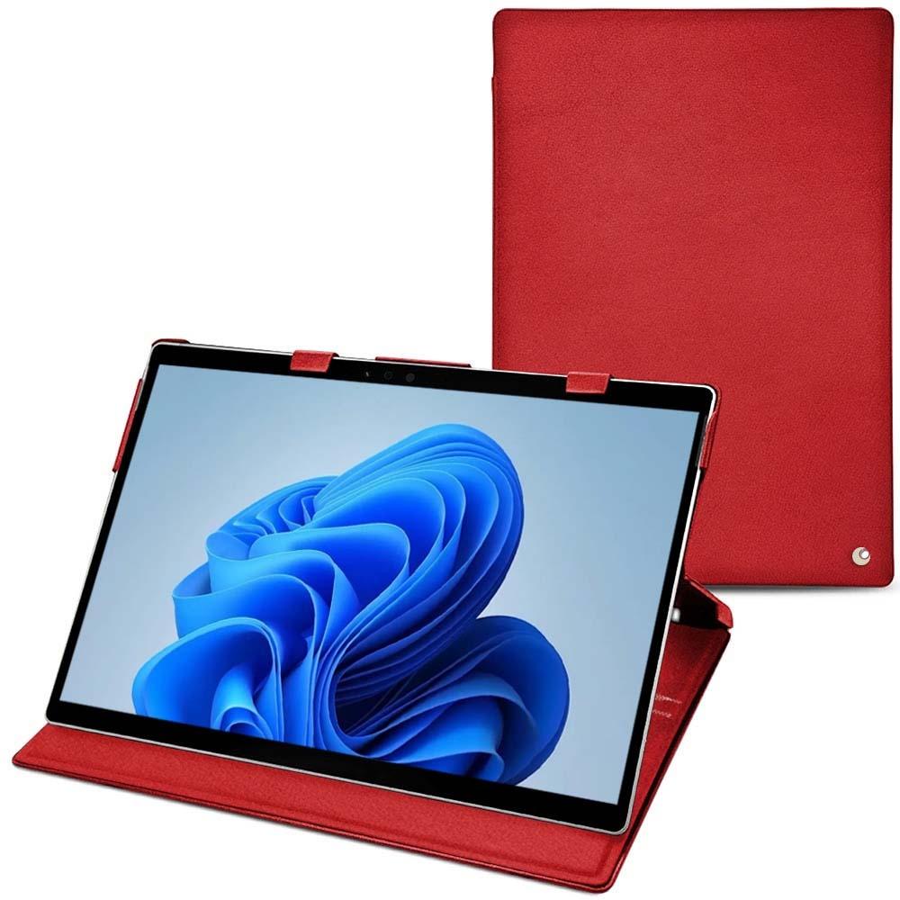 Bild von Noreve Lederschutzhülle vertikal (Microsoft Surface Pro 8), Tablet Hülle, Rot