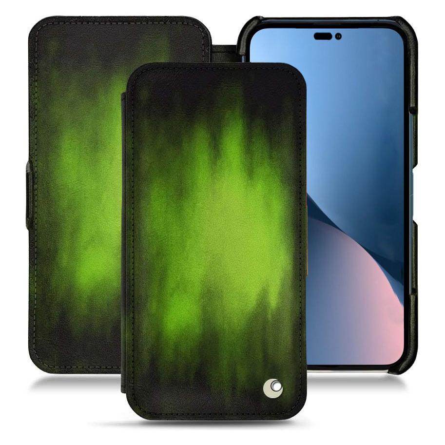 Bild von Noreve Lederschutzhülle horizontal (Apple iPhone 14 Plus), Smartphone Hülle, Grün