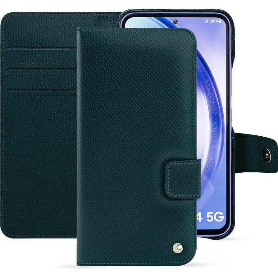 Bild von Noreve Lederschutzhülle Samsung Galaxy A54 (Samsung Galaxy A54 5G), Smartphone Hülle, Grün