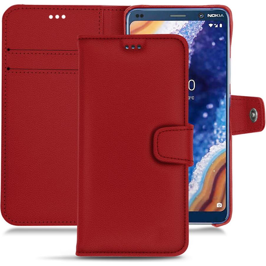 Bild von Noreve Lederschutzhülle Wallet (Nokia 9 PureView), Smartphone Hülle, Rot