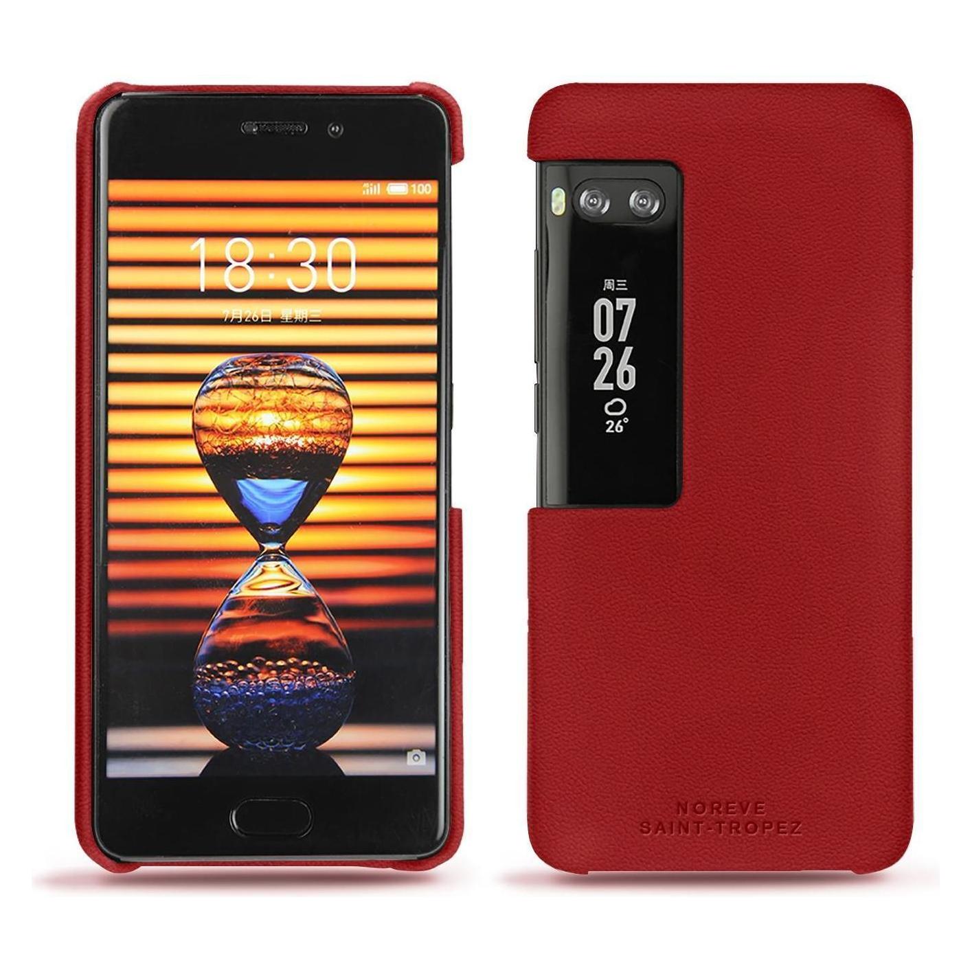 Bild von Noreve Lederschutzhülle (Meizu Pro 7 Plus), Smartphone Hülle, Rot