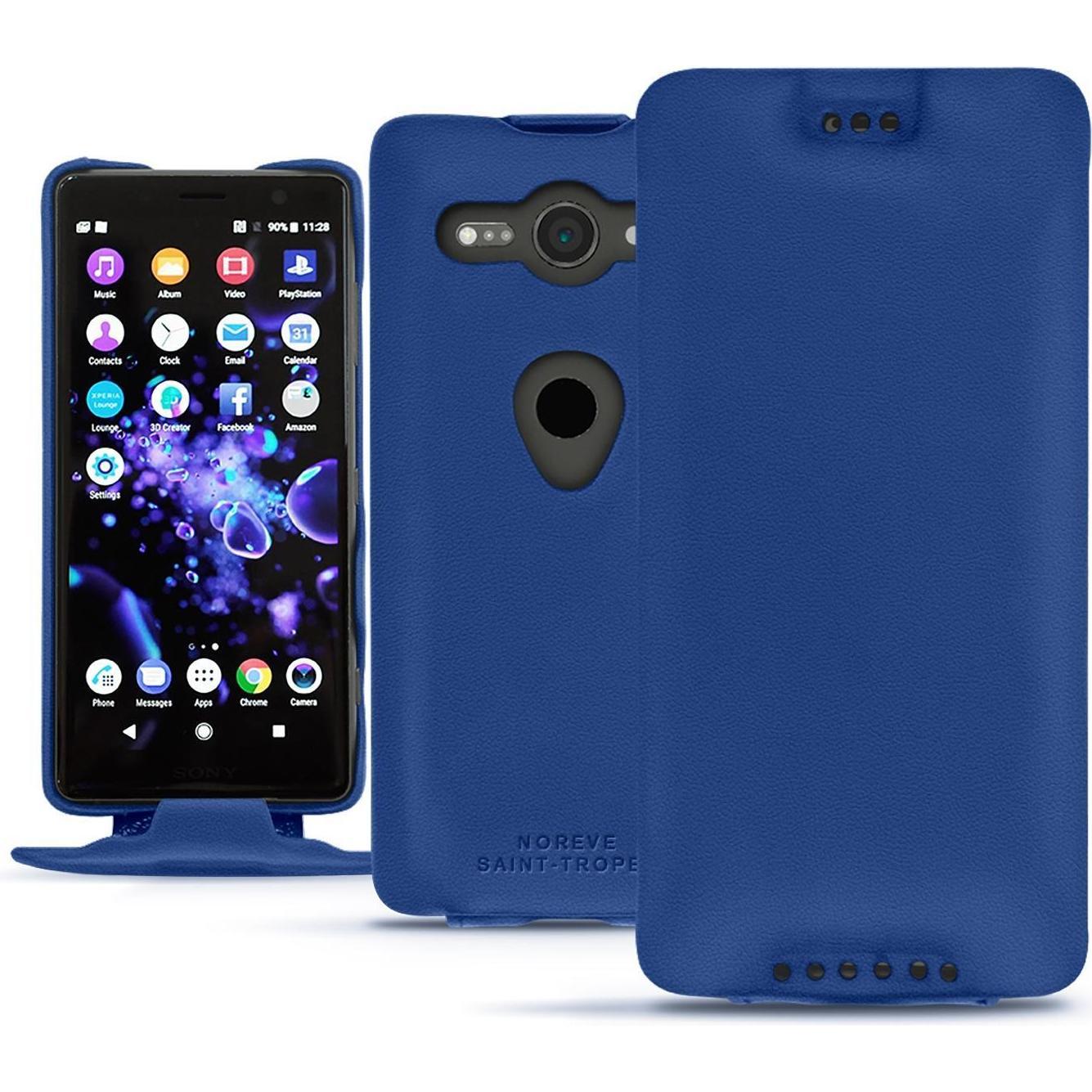 Bild von Noreve Lederschutzhülle vertikal (Sony Xperia XZ2 Compact), Smartphone Hülle, Blau