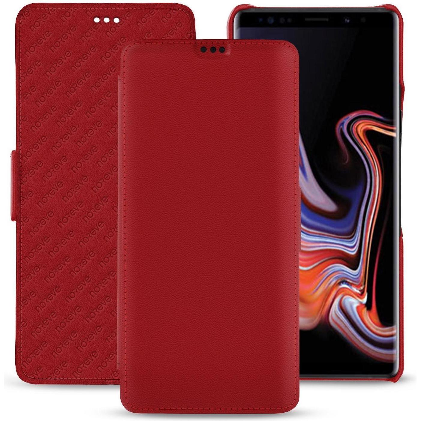 Bild von Noreve Lederschutzhülle horizontal (Samsung Galaxy Note 9), Smartphone Hülle, Rot