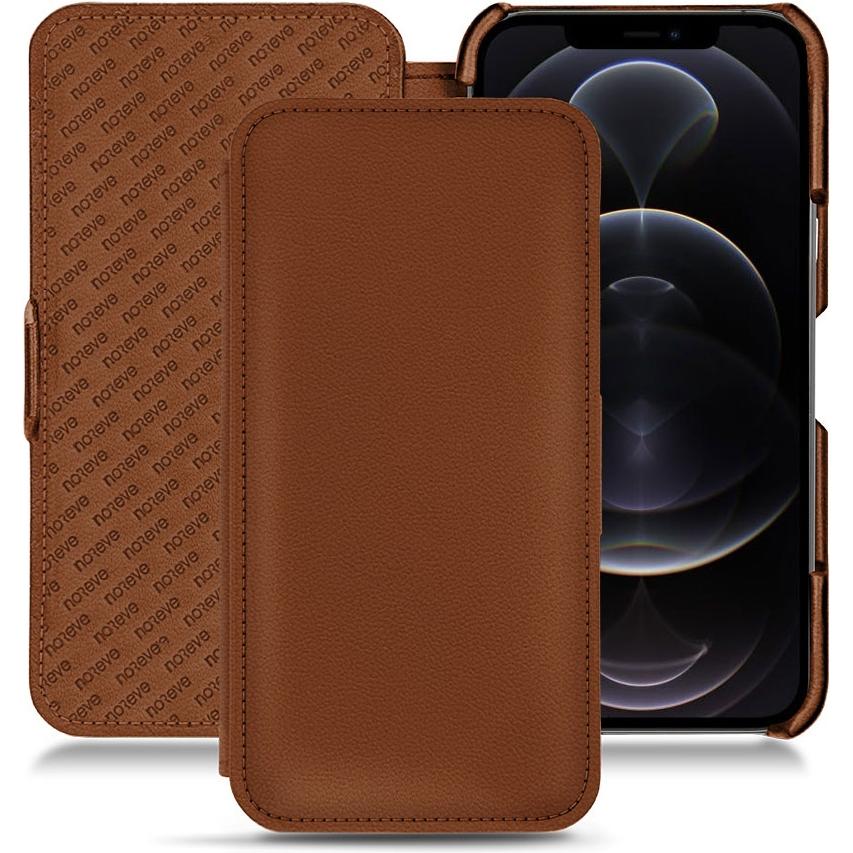 Bild von Noreve Lederschutzhülle horizontal (Apple iPhone 12 Pro Max), Smartphone Hülle, Braun