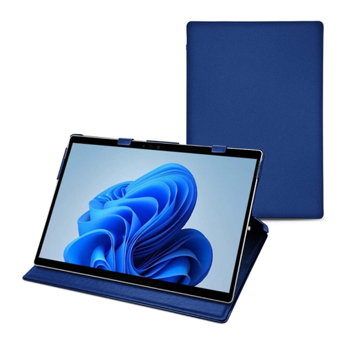 Bild von Noreve Lederschutzhülle vertikal für Microsoft Surface Pro 8 – Eleganter Schutz in Blau