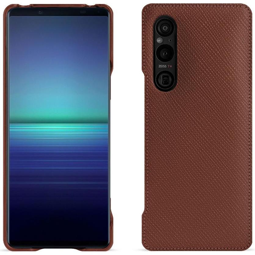 Bild von Noreve Lederschutzhülle (Sony Xperia 1 V), Smartphone Hülle, Braun