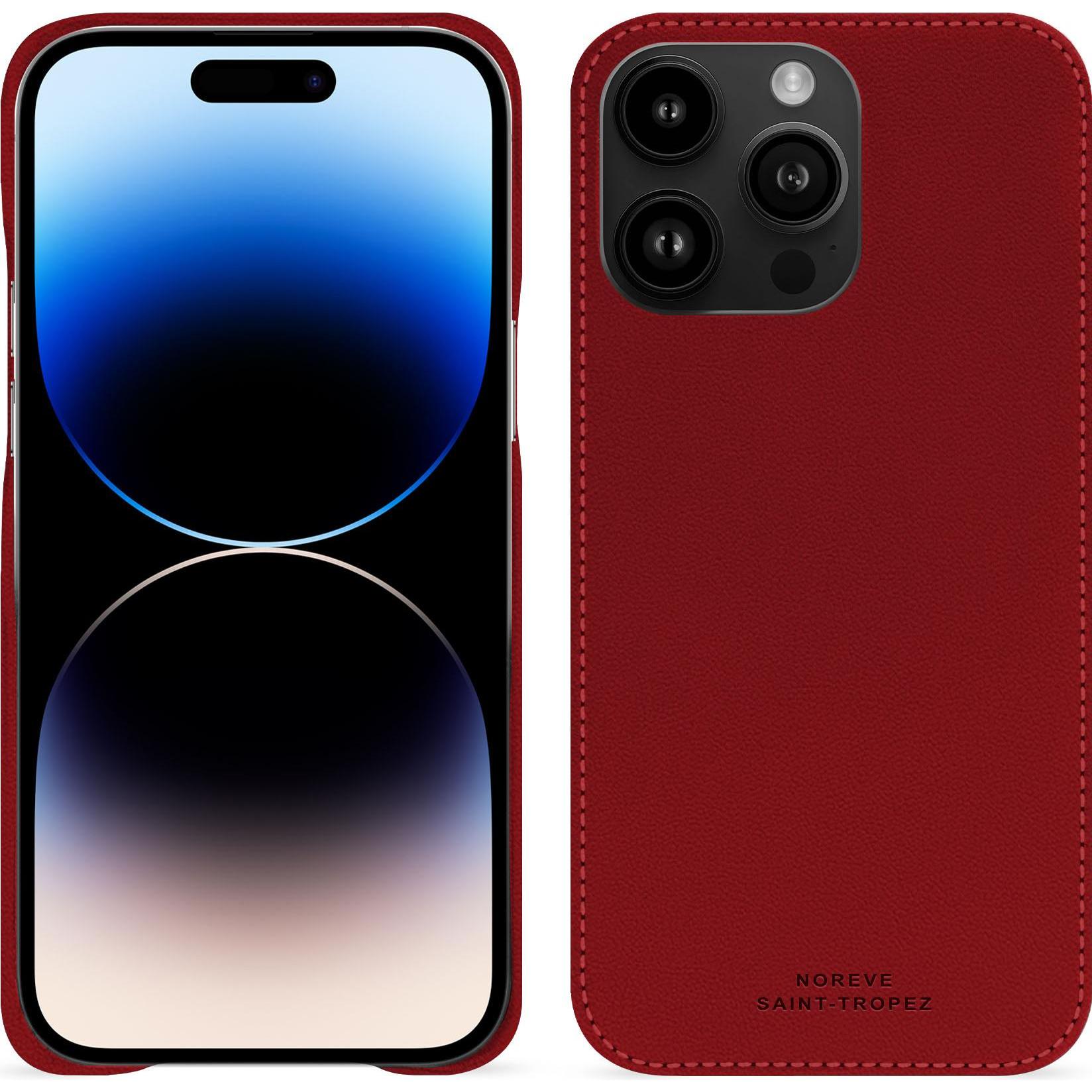 Bild von Noreve Lederschutzhülle (Apple iPhone 15 Pro Max), Smartphone Hülle, Rot