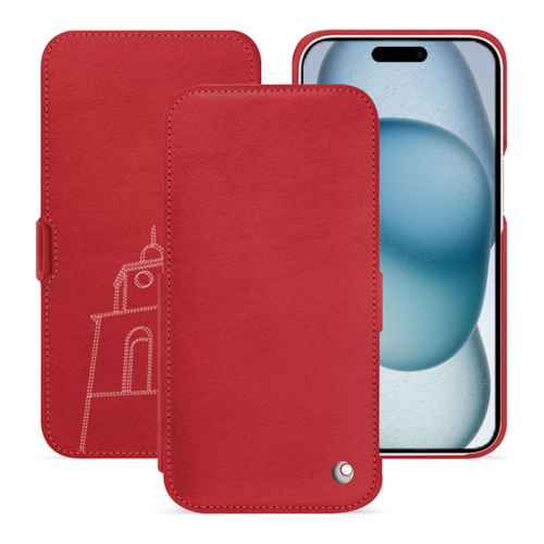 Bild von Noreve Lederschutzhülle horizontal (iPhone 15) – Eleganter Schutz für Ihr Smartphone