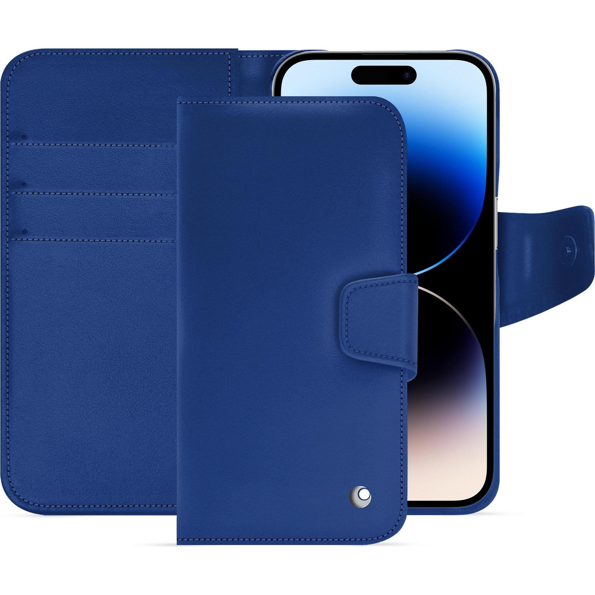 Bild von Noreve Lederschutzhülle Apple iPhone 15 Pro (Apple iPhone 15 Pro), Smartphone Hülle, Blau