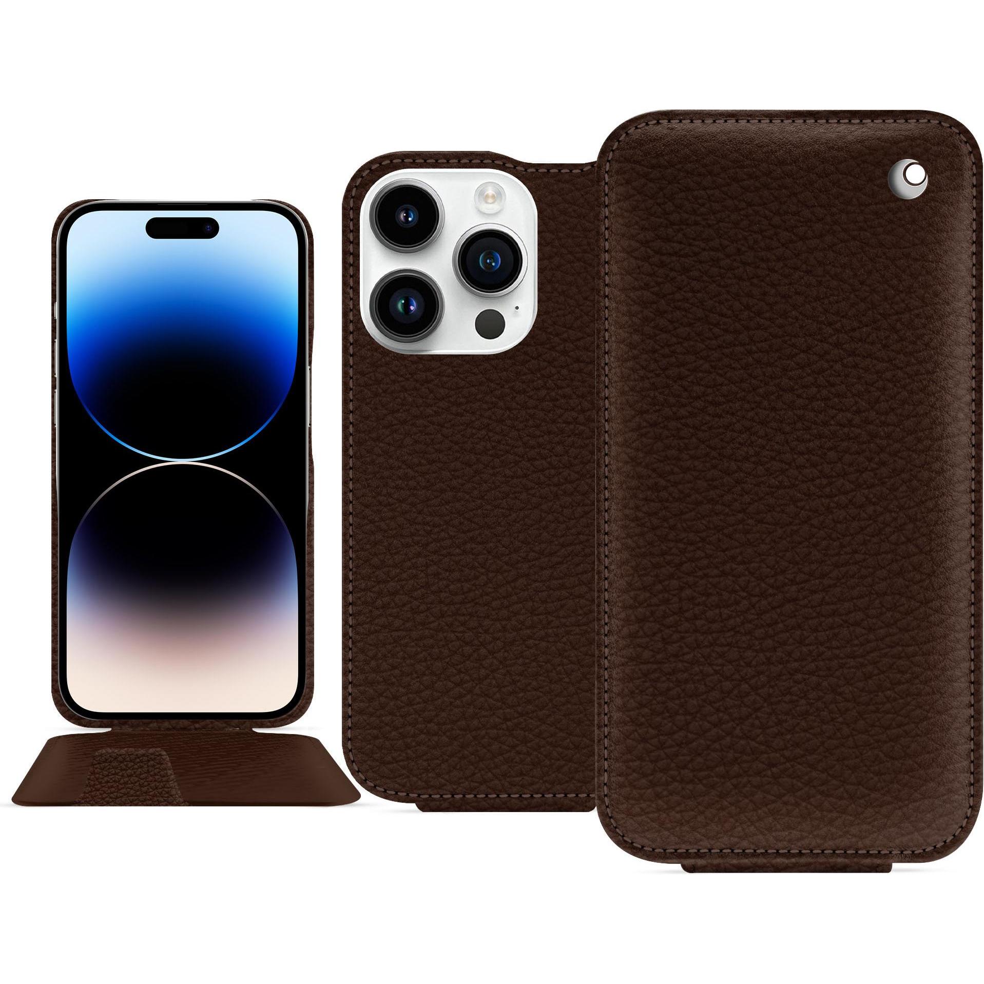 Bild von Noreve Lederschutzhülle vertikal (Apple iPhone 15 Pro), Smartphone Hülle, Braun