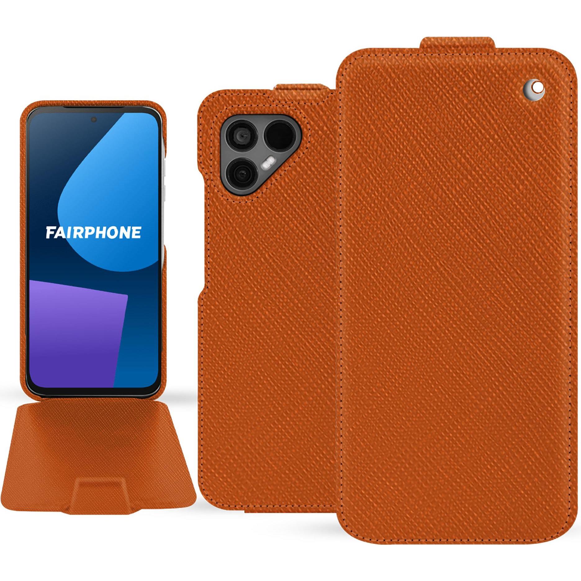 Bild von Noreve Lederschutzhülle vertikal (OnePlus 5), Smartphone Hülle, Orange