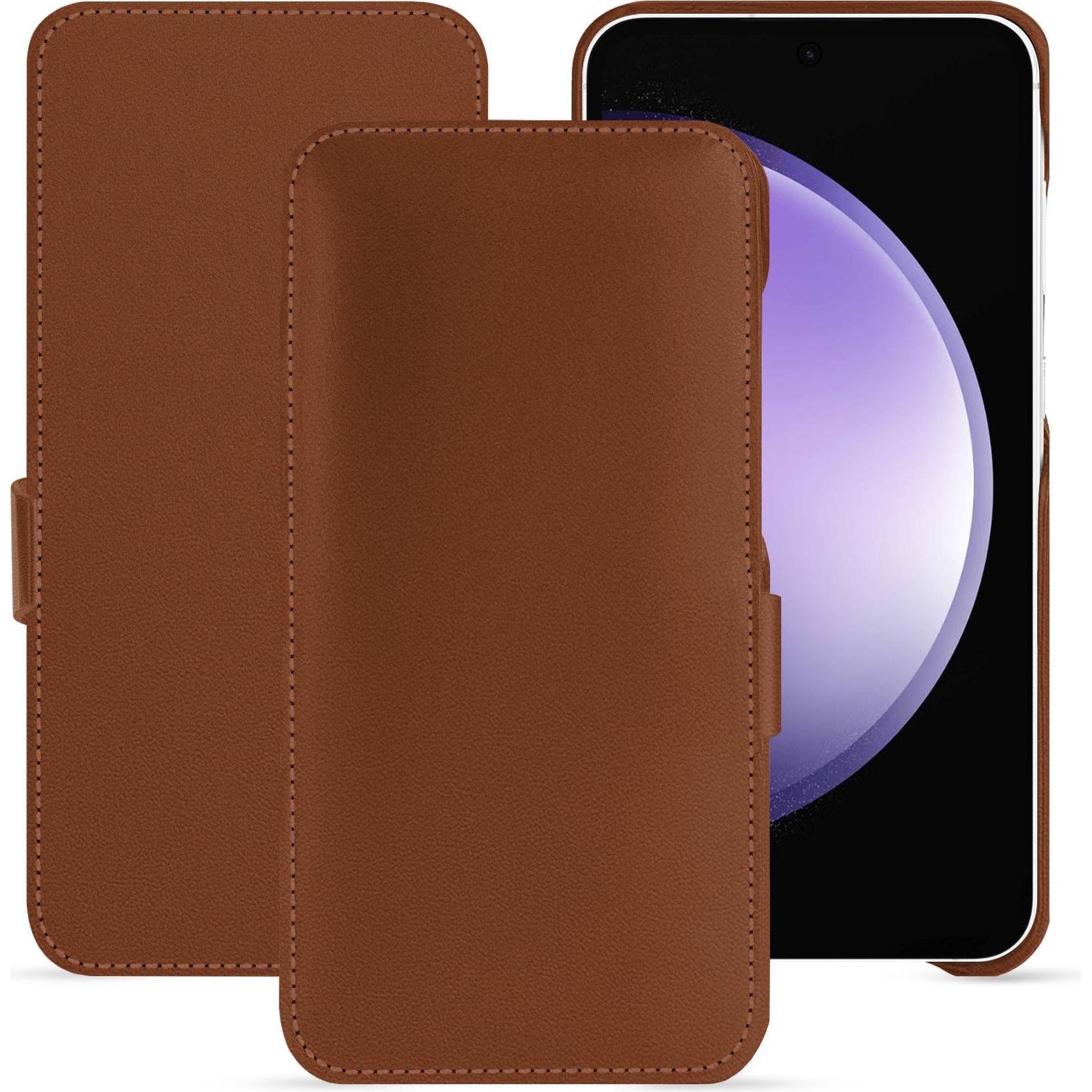 Bild von Noreve Lederschutzhülle horizontal (Samsung Galaxy S23 FE), Smartphone Hülle, Braun