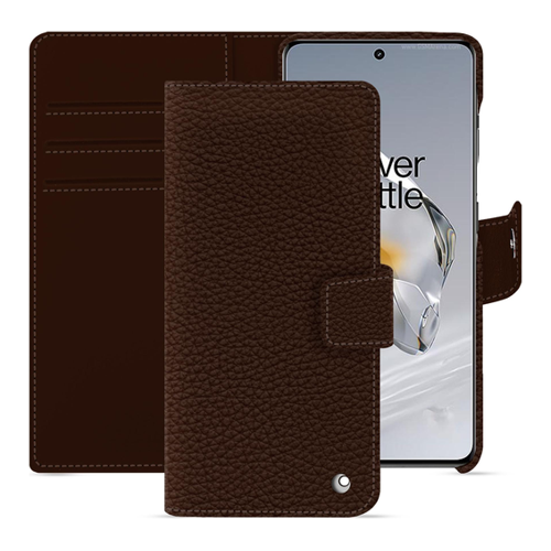 Bild von Noreve Lederschutzhülle für Oneplus 12 - Eleganter Schutz in Braun