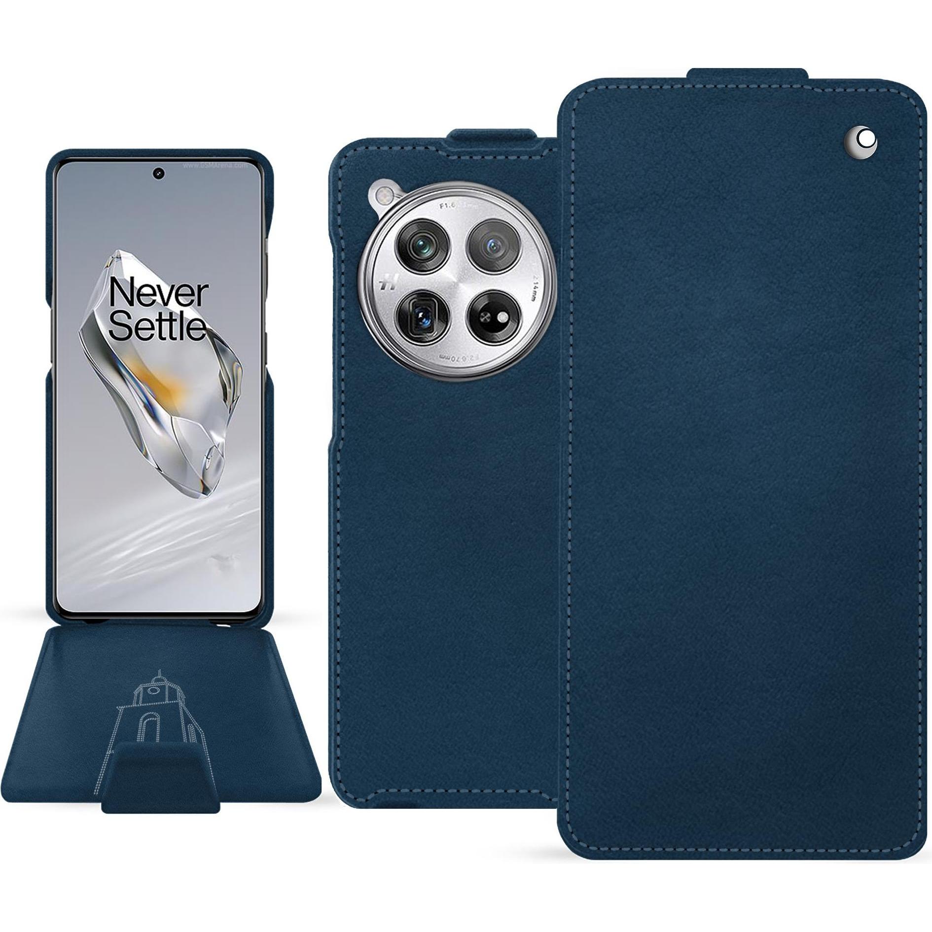 Bild von Noreve Lederschutzhülle vertikal (OnePlus 12), Smartphone Hülle, Blau