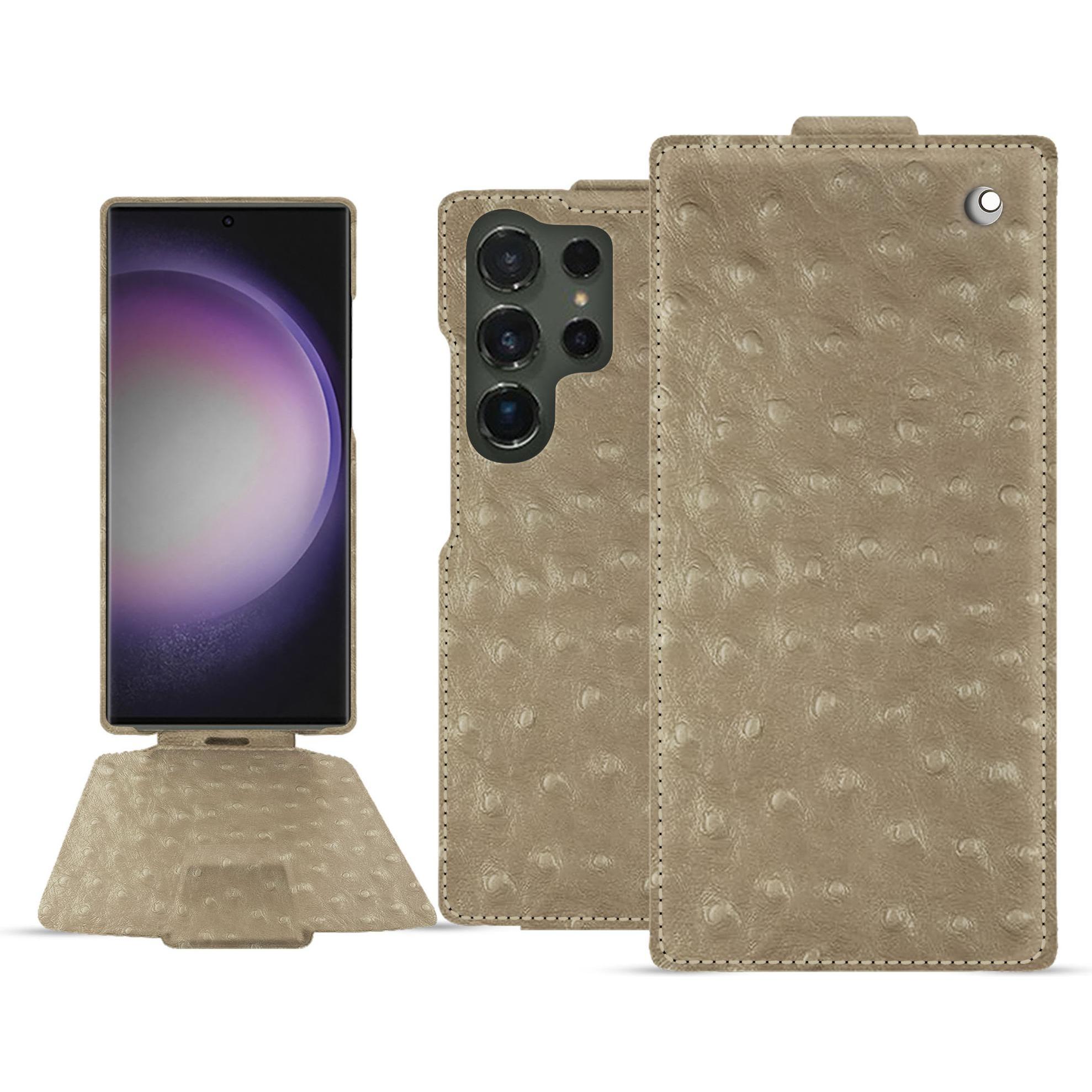 Bild von Noreve Lederschutzhülle vertikal (Samsung Galaxy S24 Ultra), Smartphone Hülle, Beige