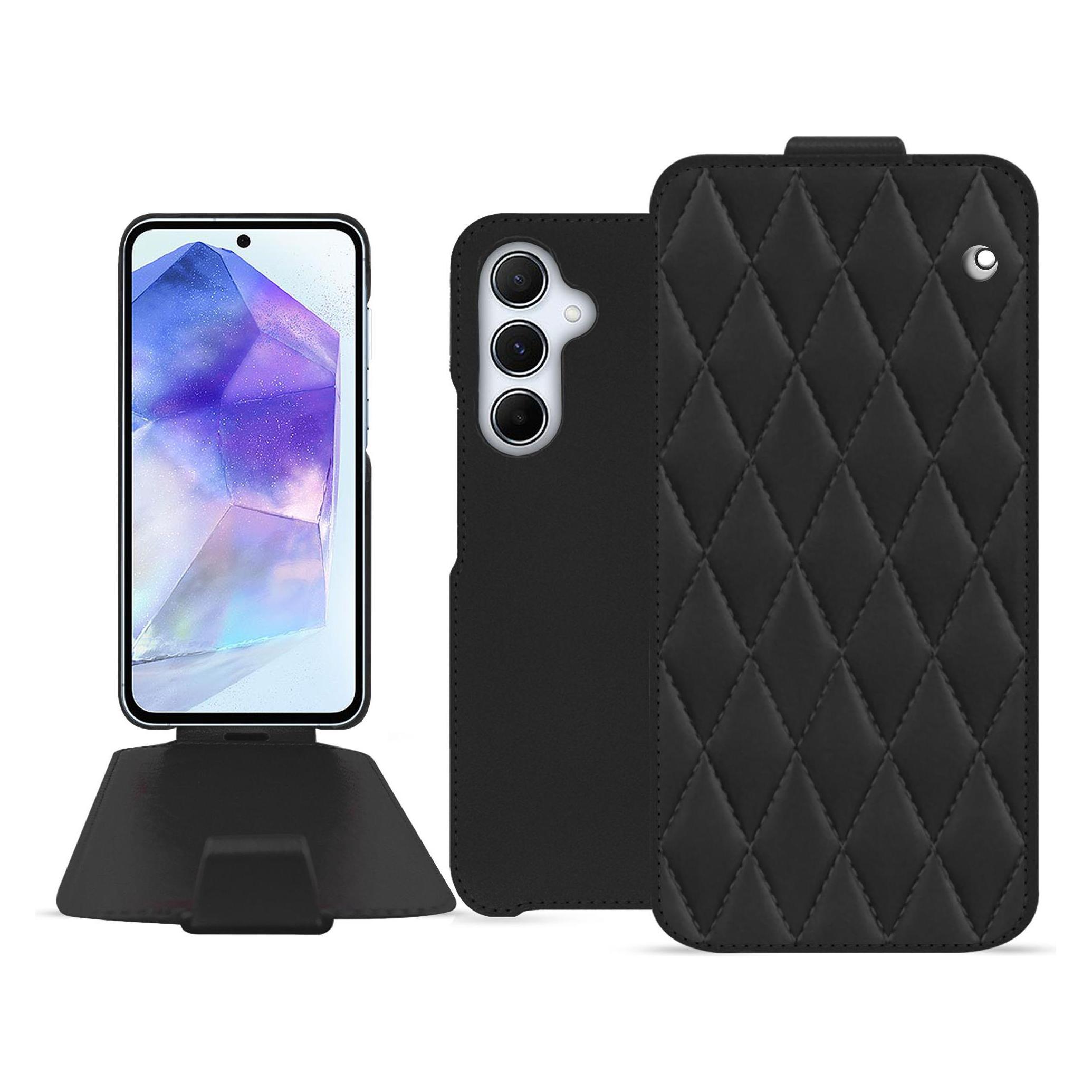 Bild von Noreve Lederschutzhülle vertikal (Samsung Galaxy A55), Smartphone Hülle, Schwarz
