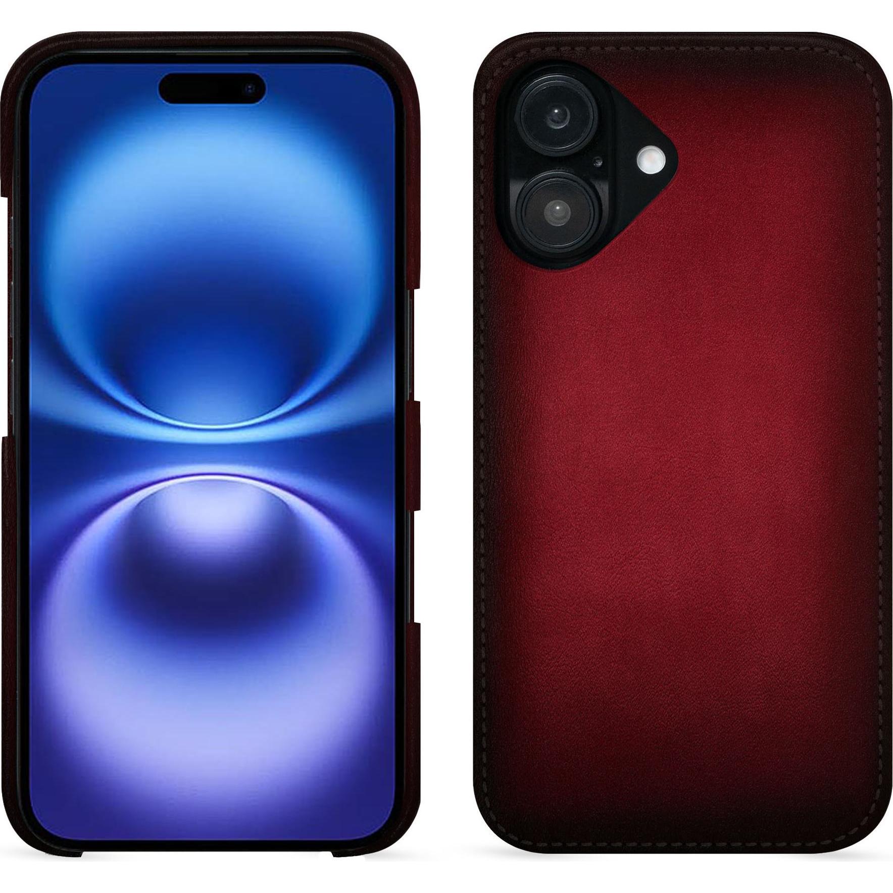 Bild von Noreve Lederschutzhülle (Apple iPhone 16), Smartphone Hülle, Rot