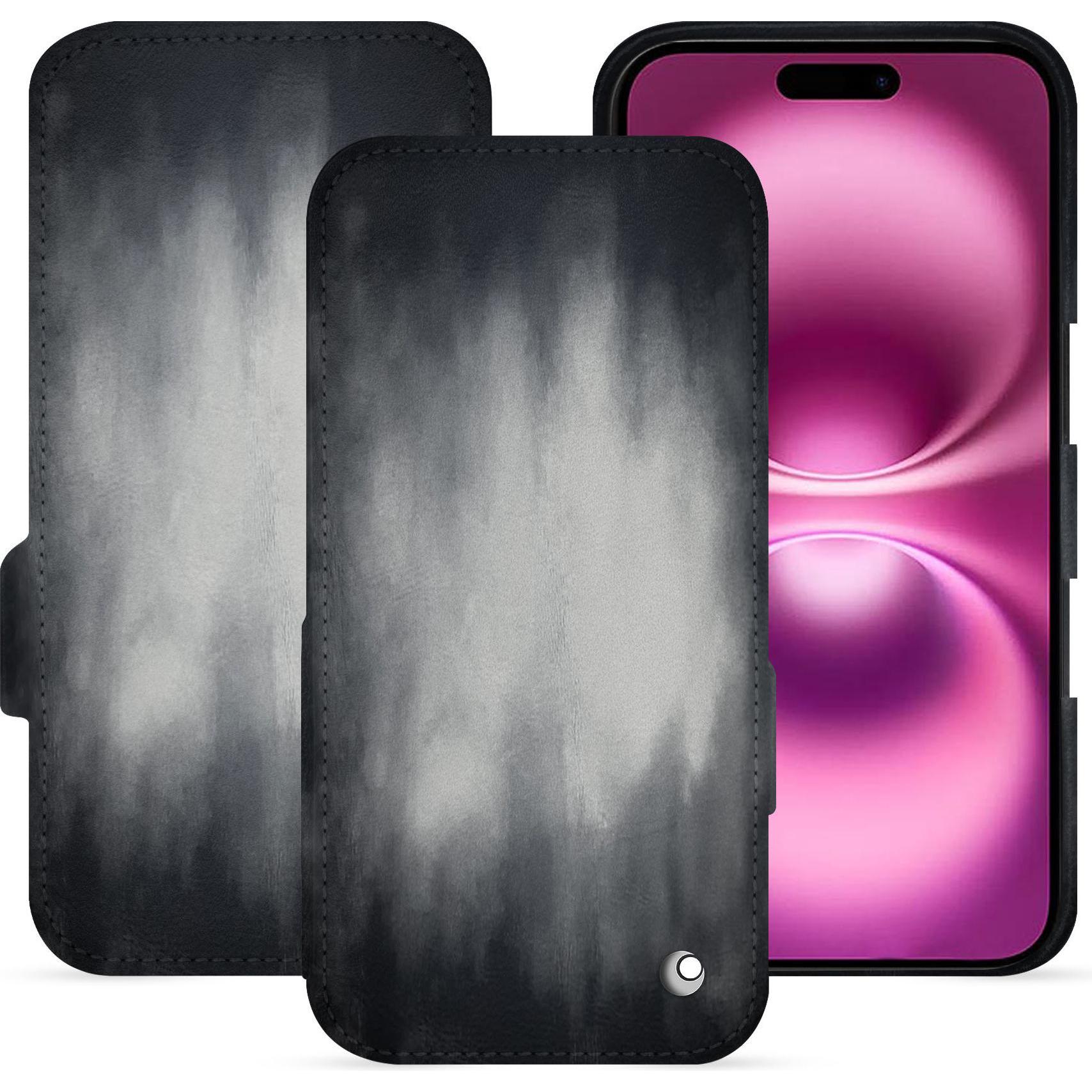 Bild von Noreve Lederschutzhülle horizontal (Apple iPhone 16 Plus), Smartphone Hülle, Grau