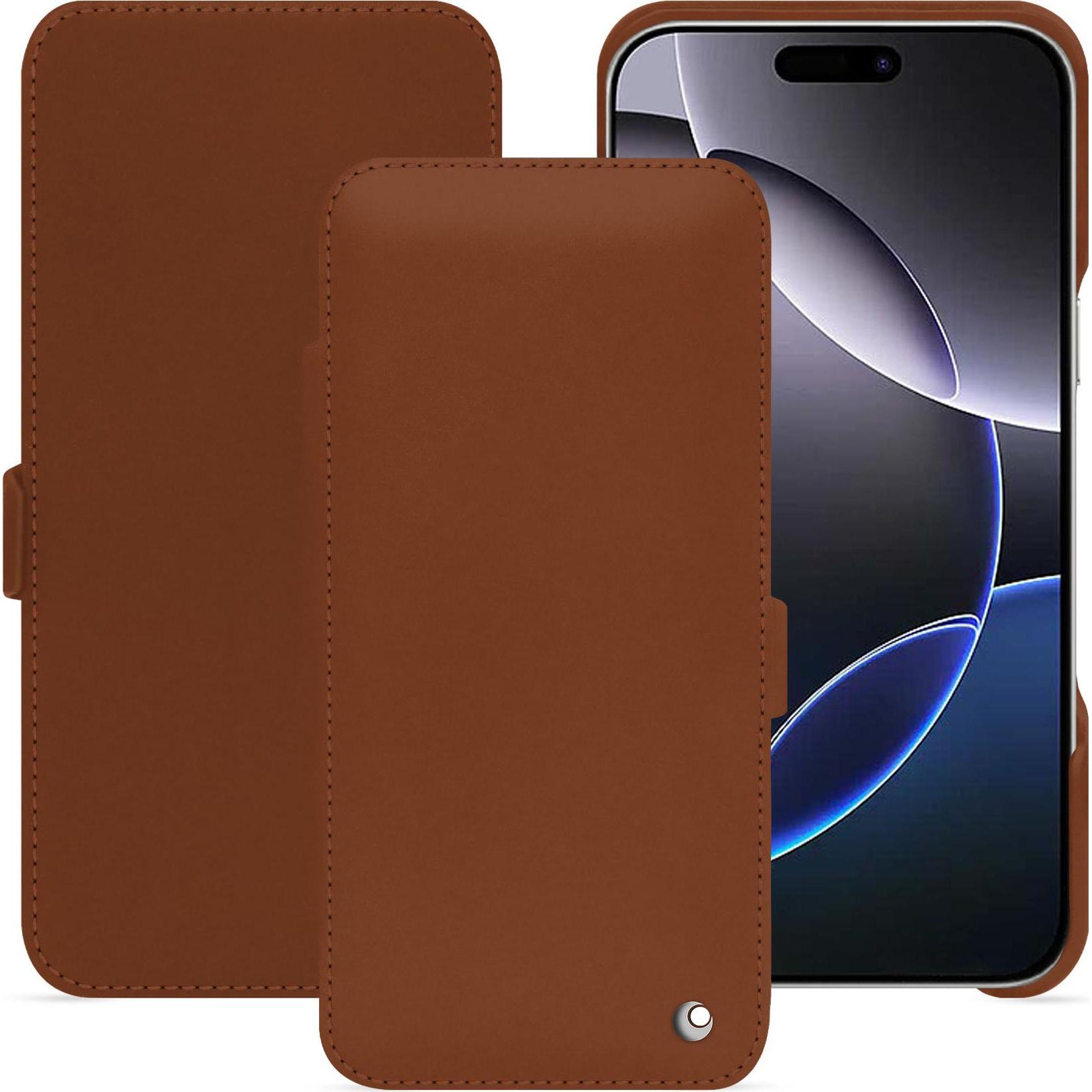 Bild von Noreve Lederschutzhülle horizontal (Apple iPhone 16 Pro Max), Smartphone Hülle, Braun