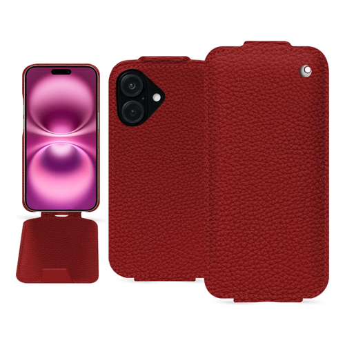 Bild von Noreve Lederschutzhülle vertikal (iPhone 16 Plus), Smartphone Hülle, Rot