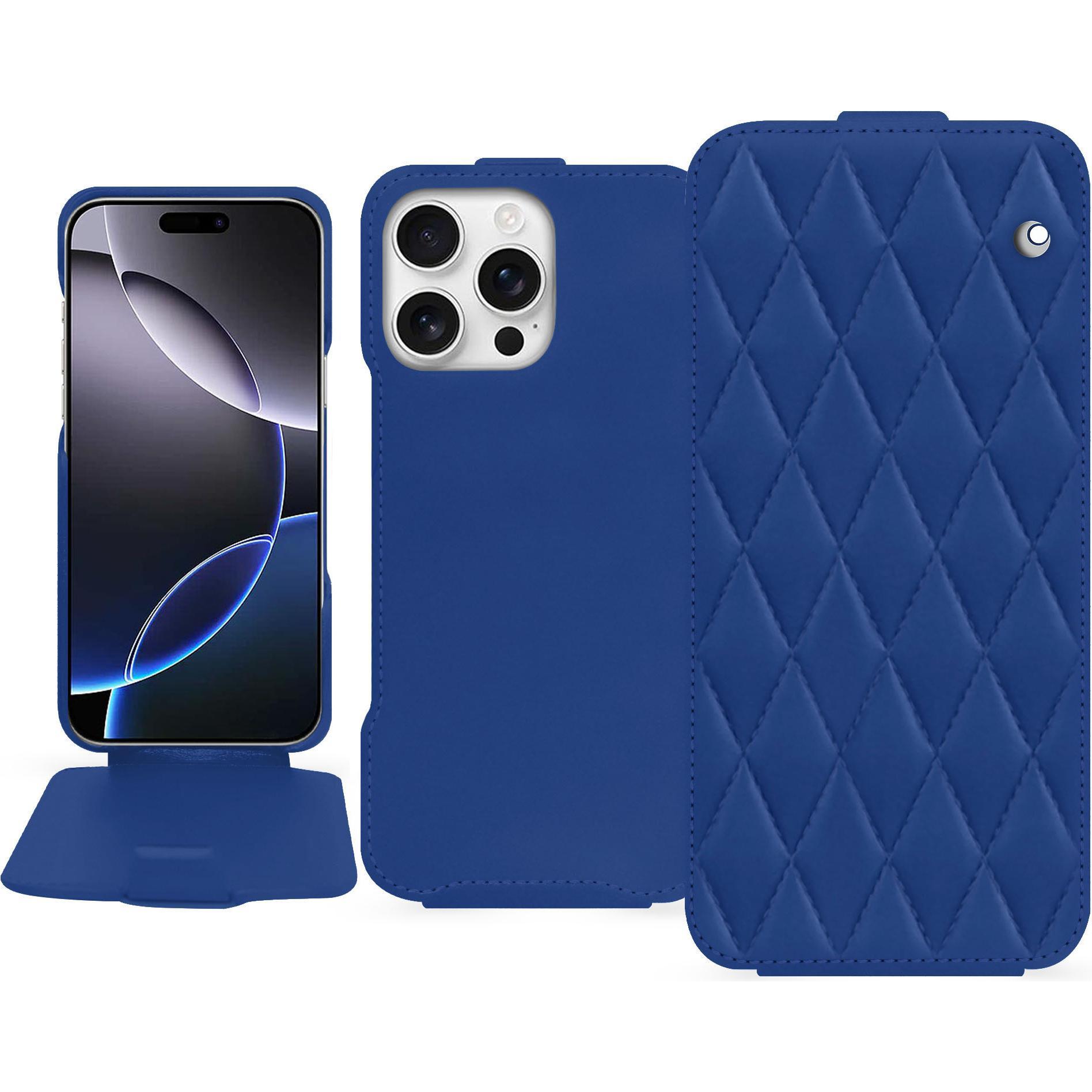 Bild von Noreve Lederschutzhülle vertikal (Apple iPhone 16 Pro Max), Smartphone Hülle, Blau