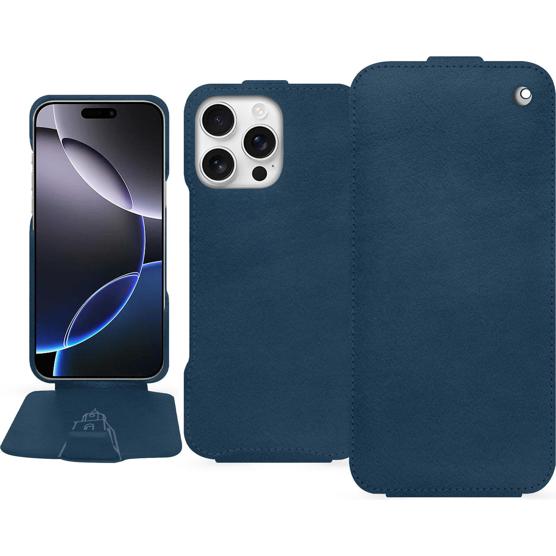 Bild von Noreve Lederschutzhülle vertikal (Apple iPhone 16 Pro Max), Smartphone Hülle, Blau