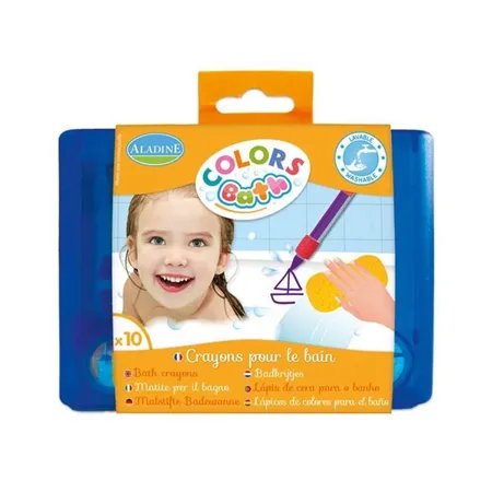 Bild von Aladine 3042032-10 Malstifte für die Badewanne, abwaschbare Bademalstifte für Kinder