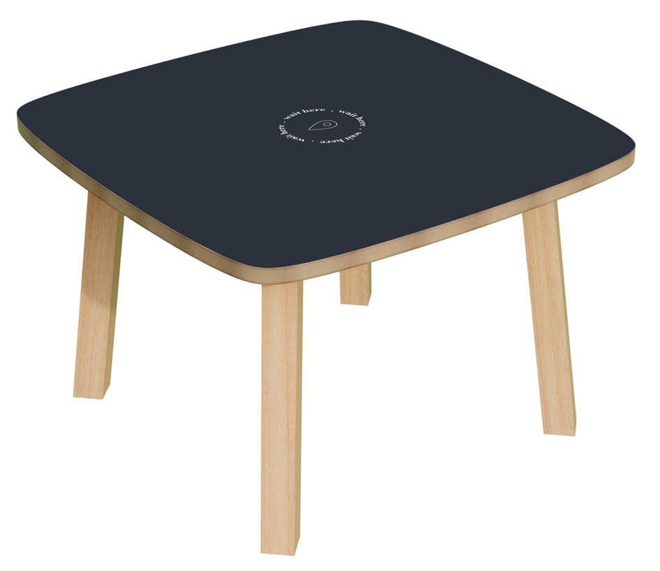 Bild von PAPERFLOW Beistelltisch WOODY, aus massivem Holz, anthrazit