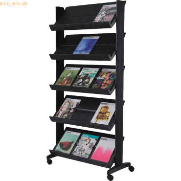 Bild von PAPERFLOW Tafel Prospektständer Uno 255N.01 5A Maße: 85,5 x 167,5 x 38,5 cm (B x H xT)