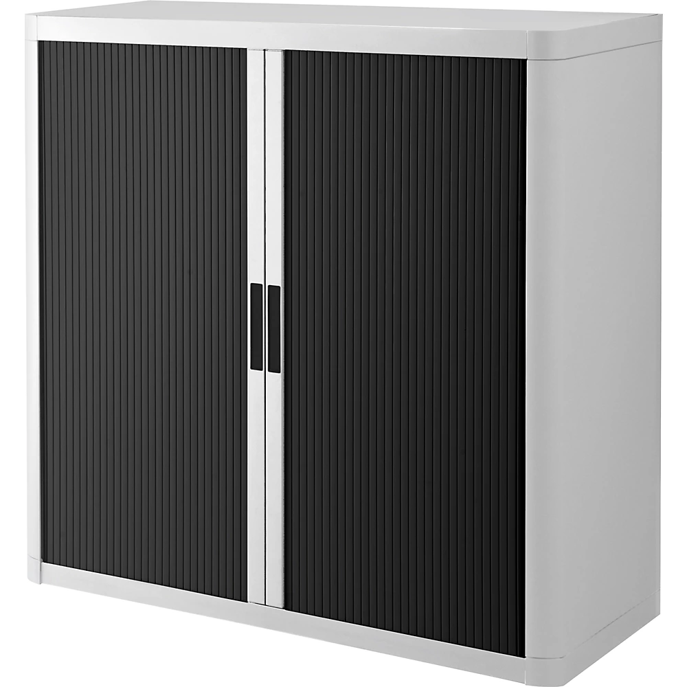 Bild von Paperflow, Aktenschrank, Rollladenschrank easyOffice, 2 Fachböden, Höhe 1040 mm, weiss / schwarz