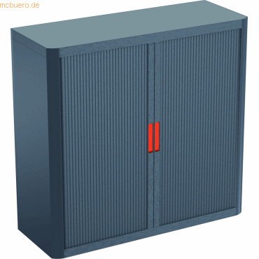 Bild von EASYOFFICE Aktenschrank Rollladenschrank easyoffice BxTxH 86x37,5x104cm anthrazit/orange.