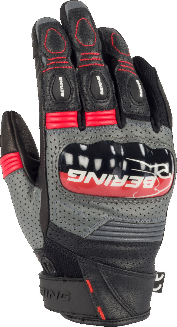 Bild von Bering Axel perforierte Damen Motorrad Handschuhe, schwarz-grau-rot, Größe S
