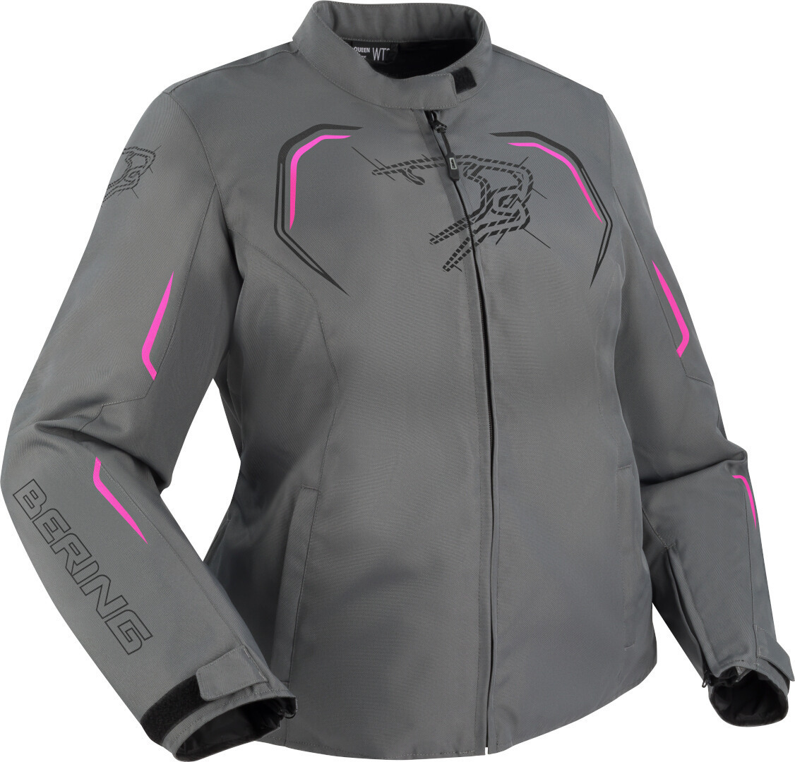 Bild von Bering Dundy Queen Size wasserdichte Damen Motorrad Textiljacke, grau-pink, Größe 42