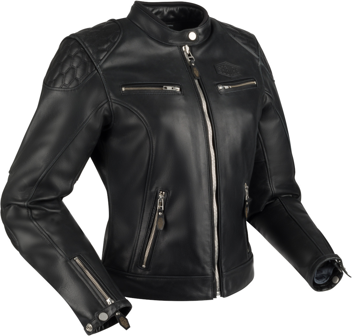 Bild von Segura Curtis Damen Motorrad Lederjacke, schwarz, Größe 38