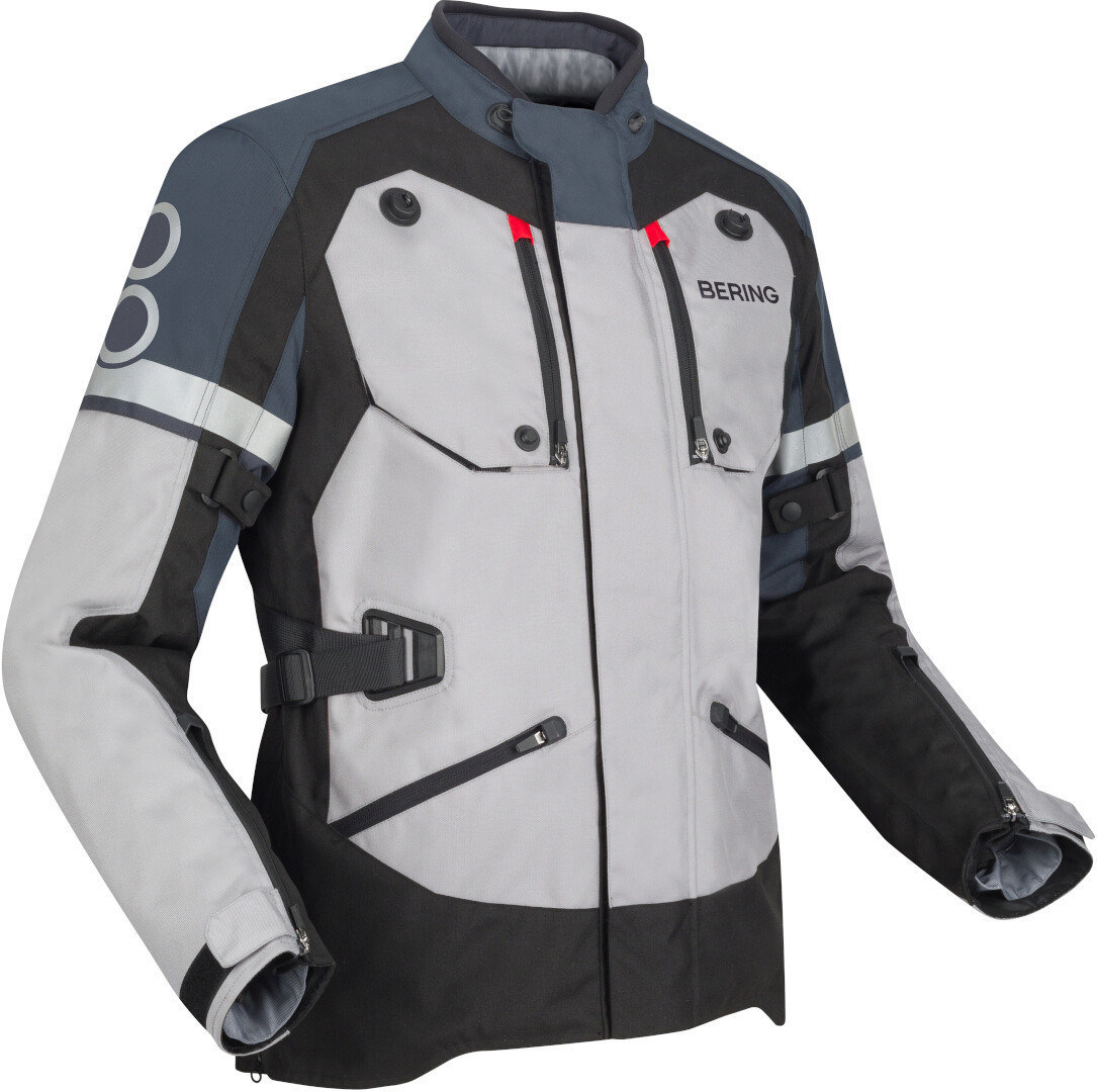 Bild von Bering Halifax 17353 wasserdichte Motorrad Textiljacke, schwarz-grau, Größe XL für Männer