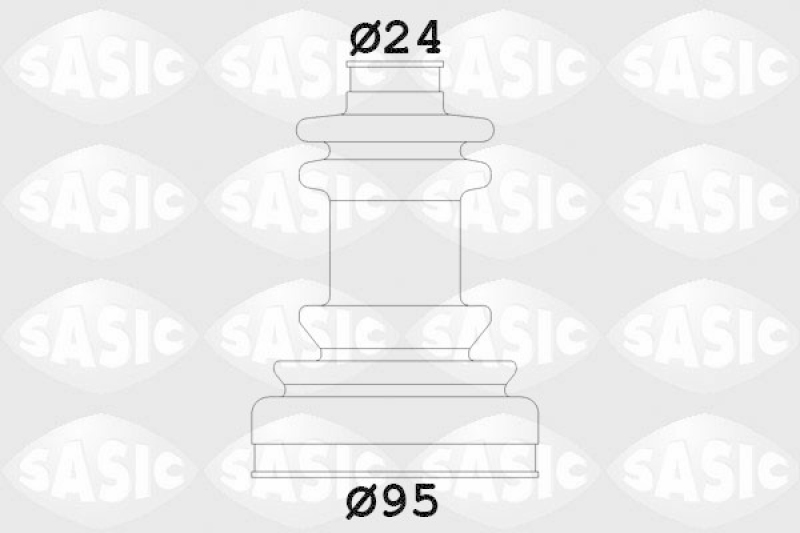 Bild von SASIC 2933423 Achsmanschette Faltenbalg, Faltenbalgsatz, Antriebswellenmanschette radseitig FIAT: Ducato I Platform/Chassis, Ducato II Van